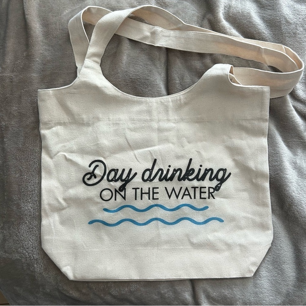 Day Drinking On The Water Canvas Tote
